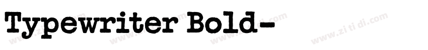 Typewriter Bold字体转换